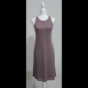 Laundry Shelli Segal Dress Size 12 Taupe Criss Cross Open Back Pullover